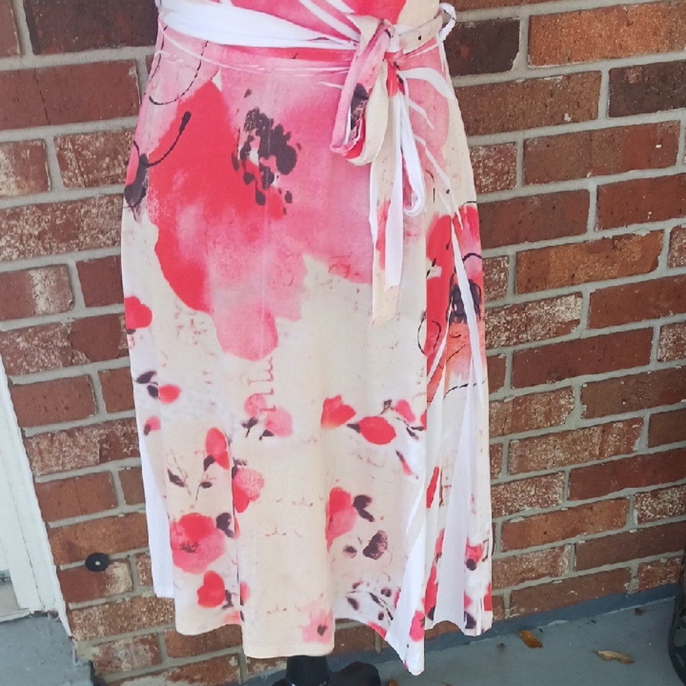 Special 2 For $25 Floral Wrap Dress in Pink and White - Picture 6 of 6